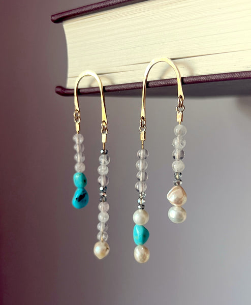 Mixed Bead Dangle Earrings