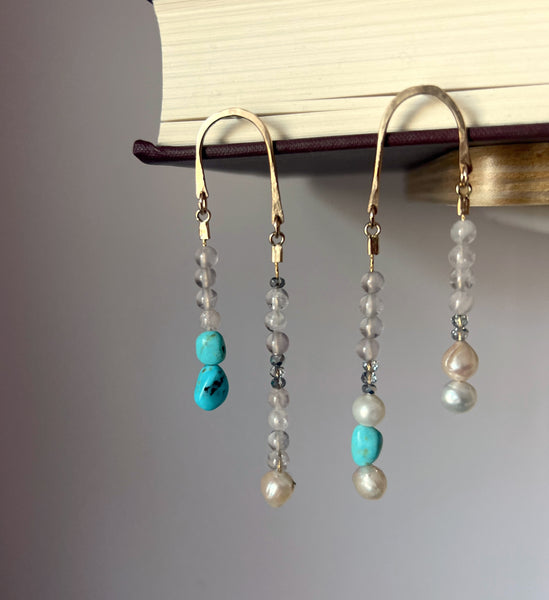 Mixed Bead Dangle Earrings