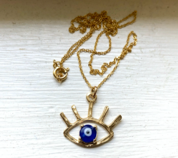 Evil Eye Pendant with Turkish Glass Eye