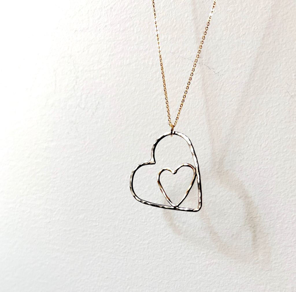I carry your heart with me Pendant in Gold and Black