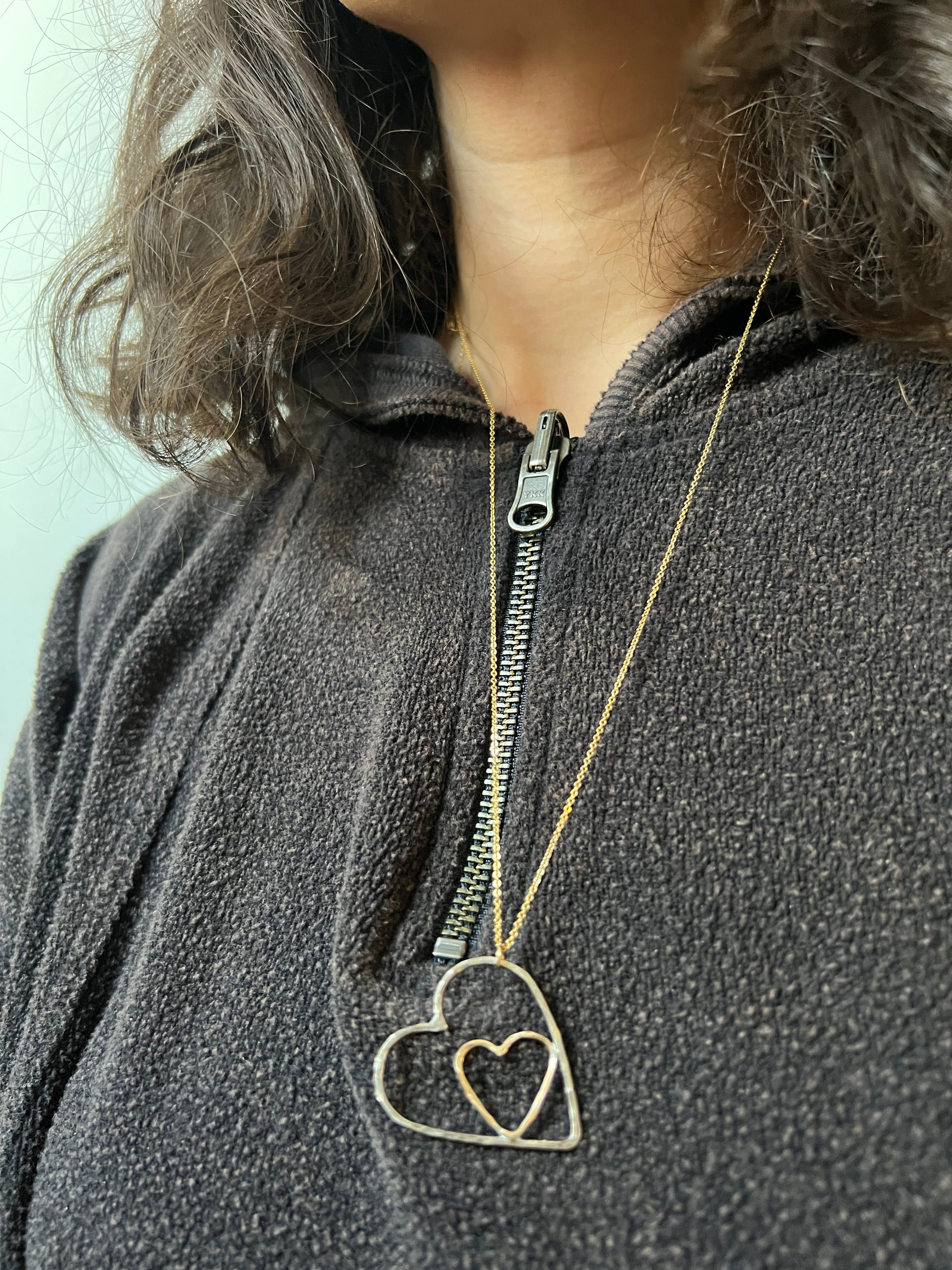 I carry your heart with me Pendant in Gold and Black