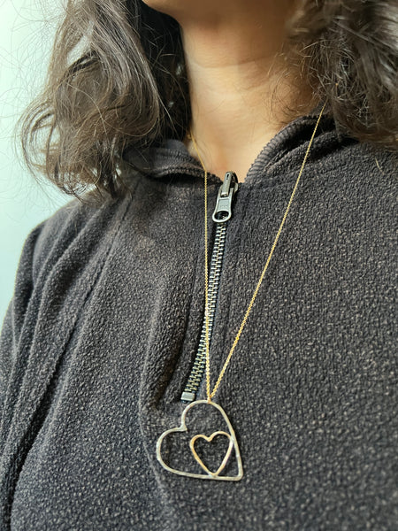 I carry your heart with me Pendant in Gold and Black