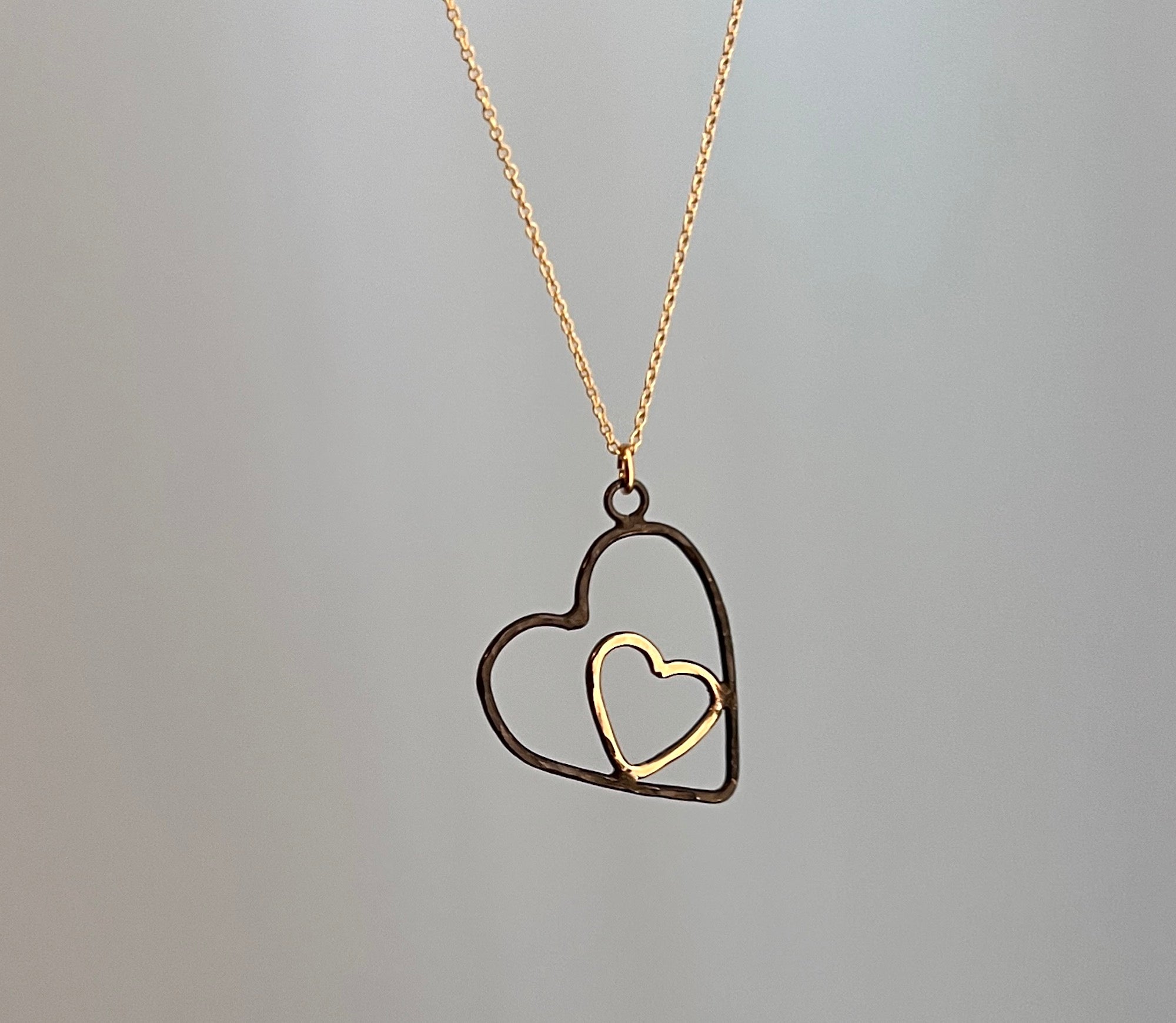 I carry your heart with me Pendant in Gold and Black