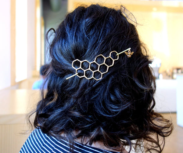 Big Brass Honeycomb Hairslide