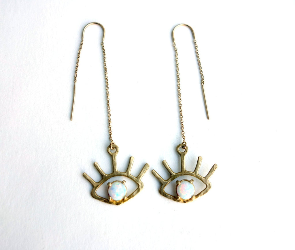 Opal Eye Ear Threads