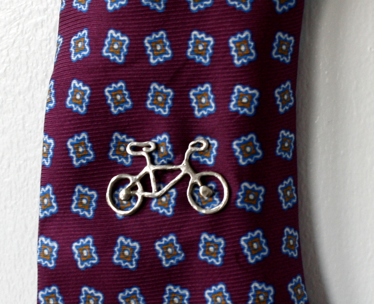 Sterling Silver Bike Tie Tack