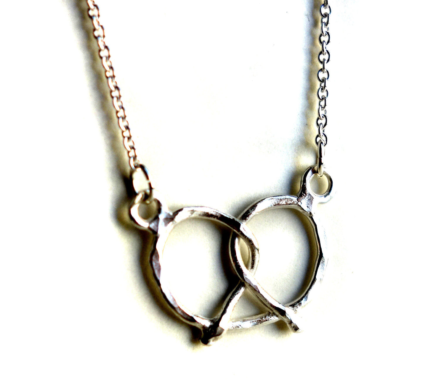 Handmade Sterling Silver Pretzel Necklace