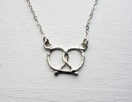 Handmade Sterling Silver Pretzel Necklace