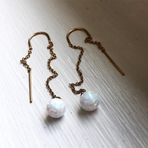 Opal ear threads