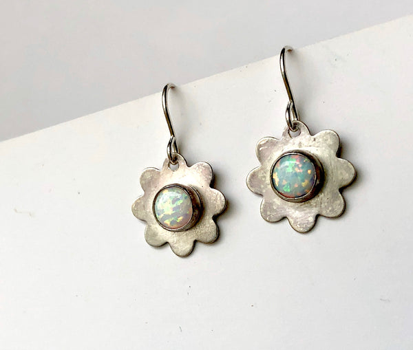 Opal Daisy Dangles